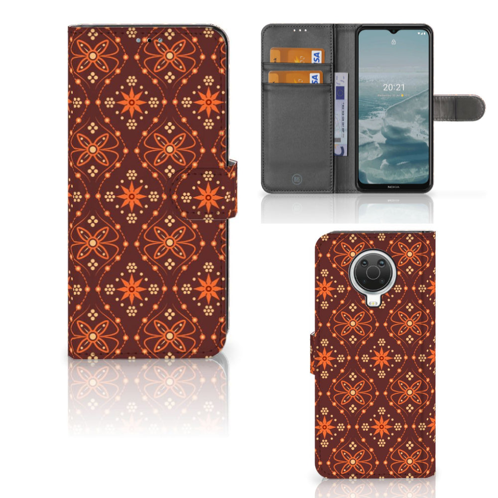 Nokia G10 | G20 Telefoon Hoesje Batik Brown