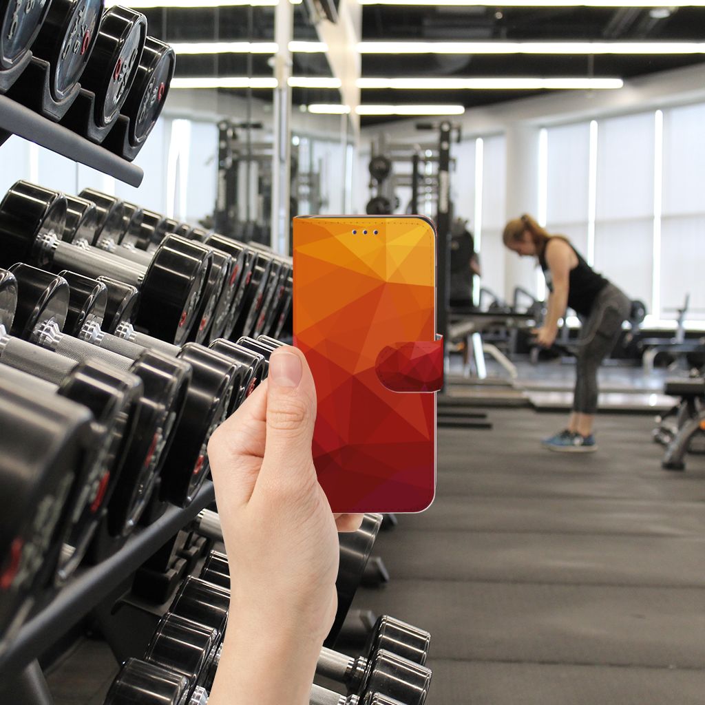Book Case voor Samsung Galaxy S10 Polygon Red