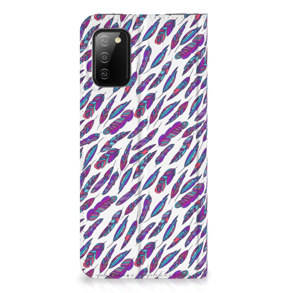 Samsung Galaxy M02s | A02s Hoesje met Magneet Feathers Color - B2C Telecom