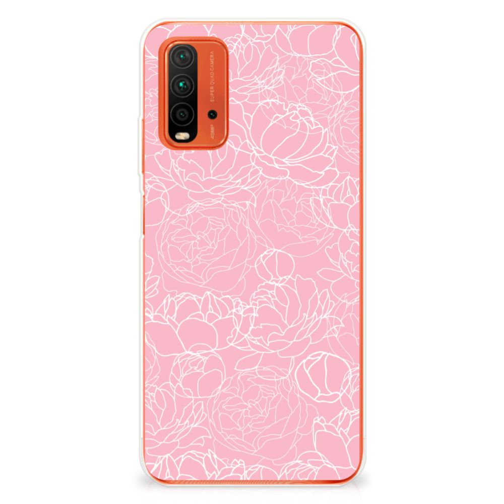 Xiaomi Poco M3 TPU Case White Flowers