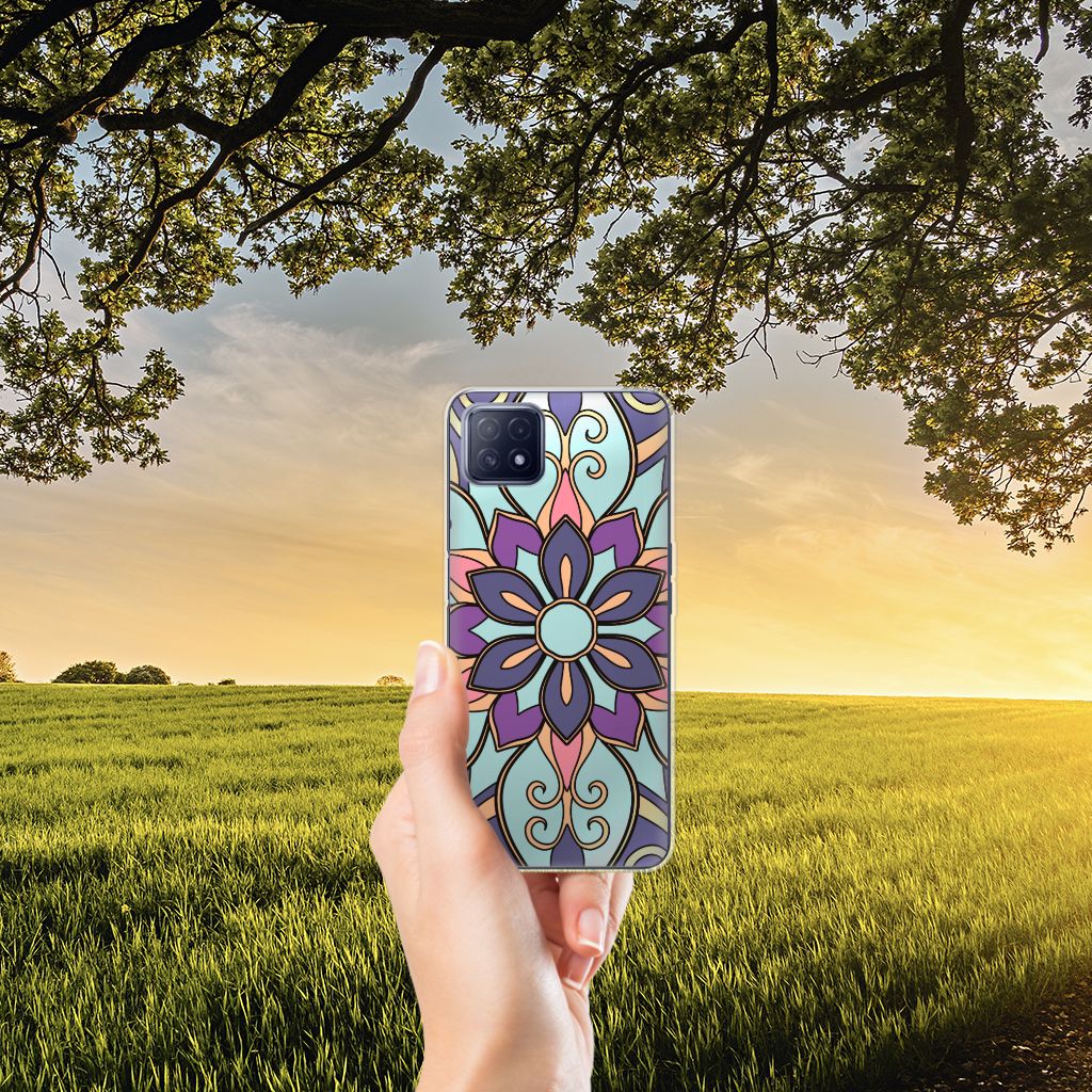 OPPO A53 5G | OPPO A73 5G TPU Case Purple Flower