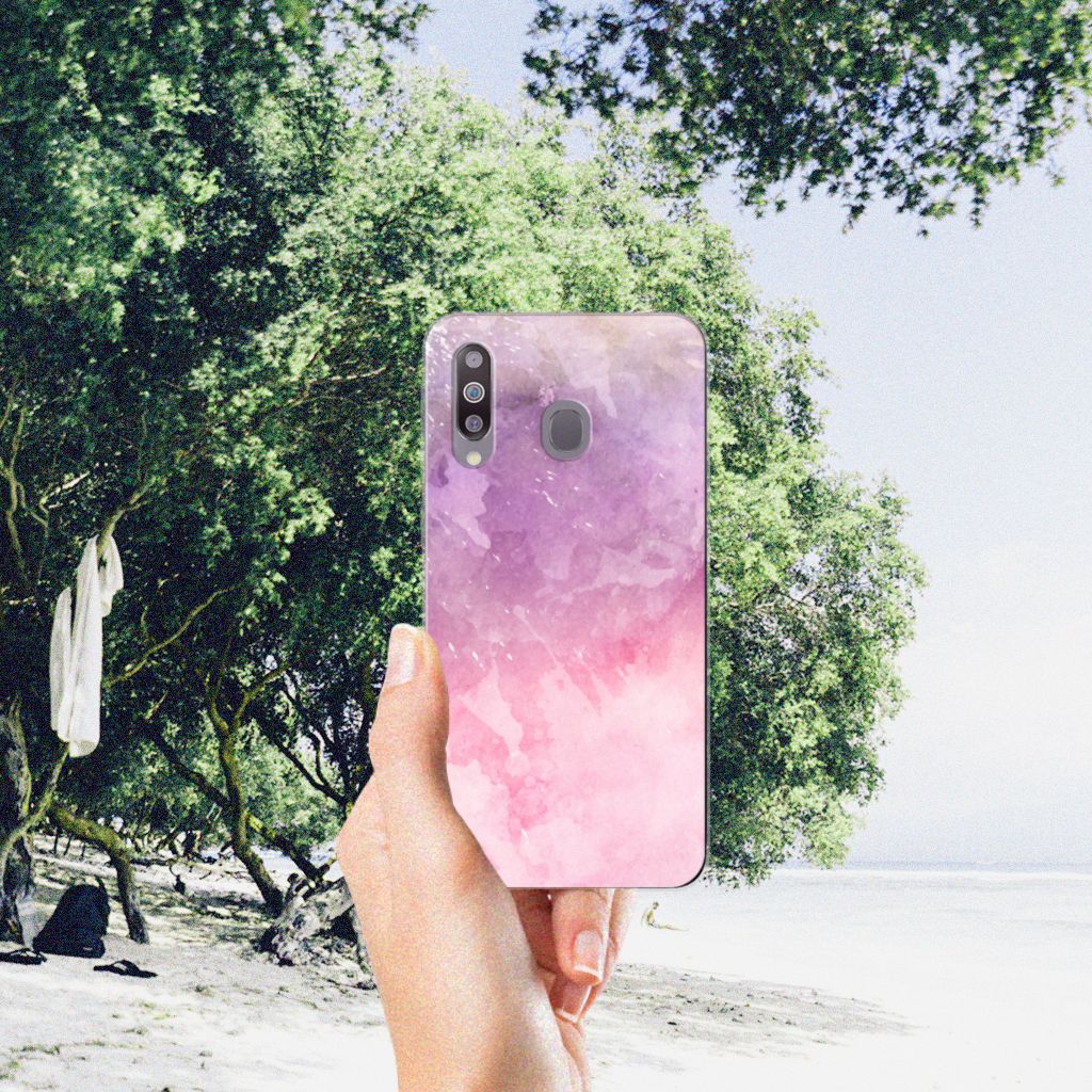 Hoesje maken Samsung Galaxy M30 Pink Purple Paint