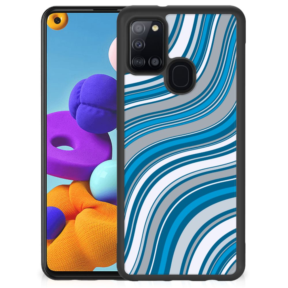 Samsung Galaxy A21s Bumper Case Waves Blue