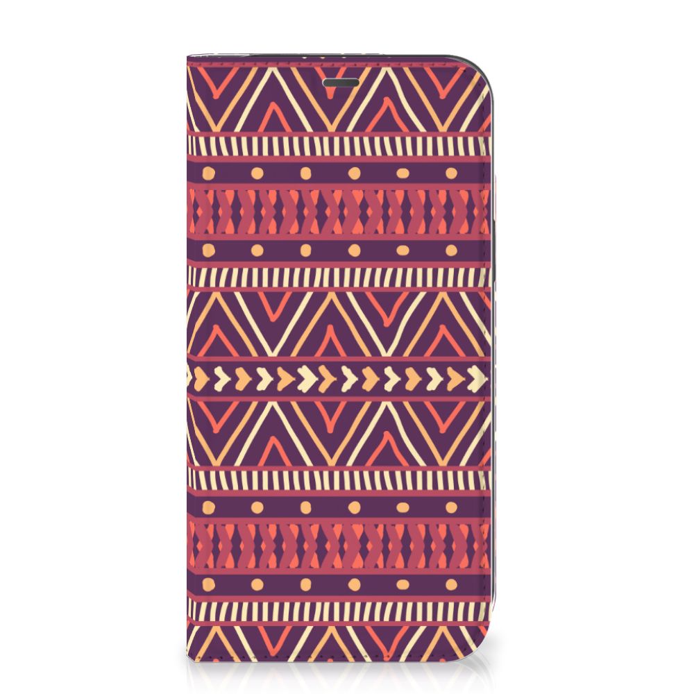iPhone 12 Pro Max Hoesje met Magneet Aztec Paars
