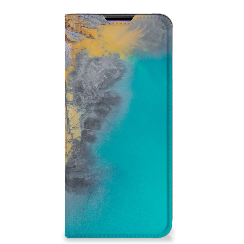 Samsung Galaxy A03s Standcase Marble Blue Gold - B2C Telecom
