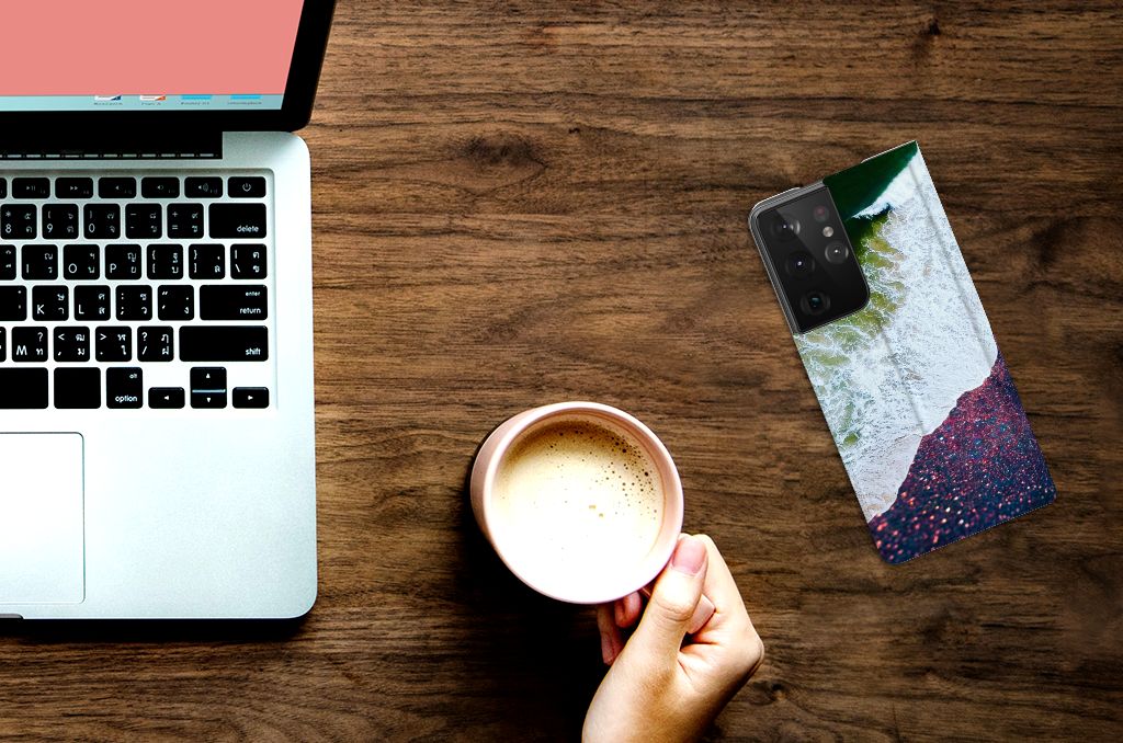 Samsung Galaxy S21 Ultra Stand Case Sea in Space - B2C Telecom