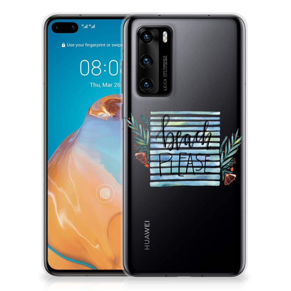 Huawei P40 Telefoonhoesje met Naam Boho Beach B2C Telecom