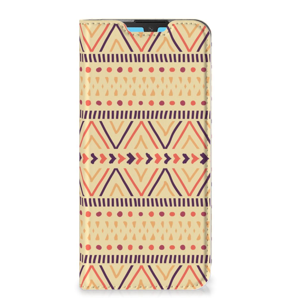Huawei Y5 (2019) Hoesje met Magneet Aztec Yellow - B2C Telecom