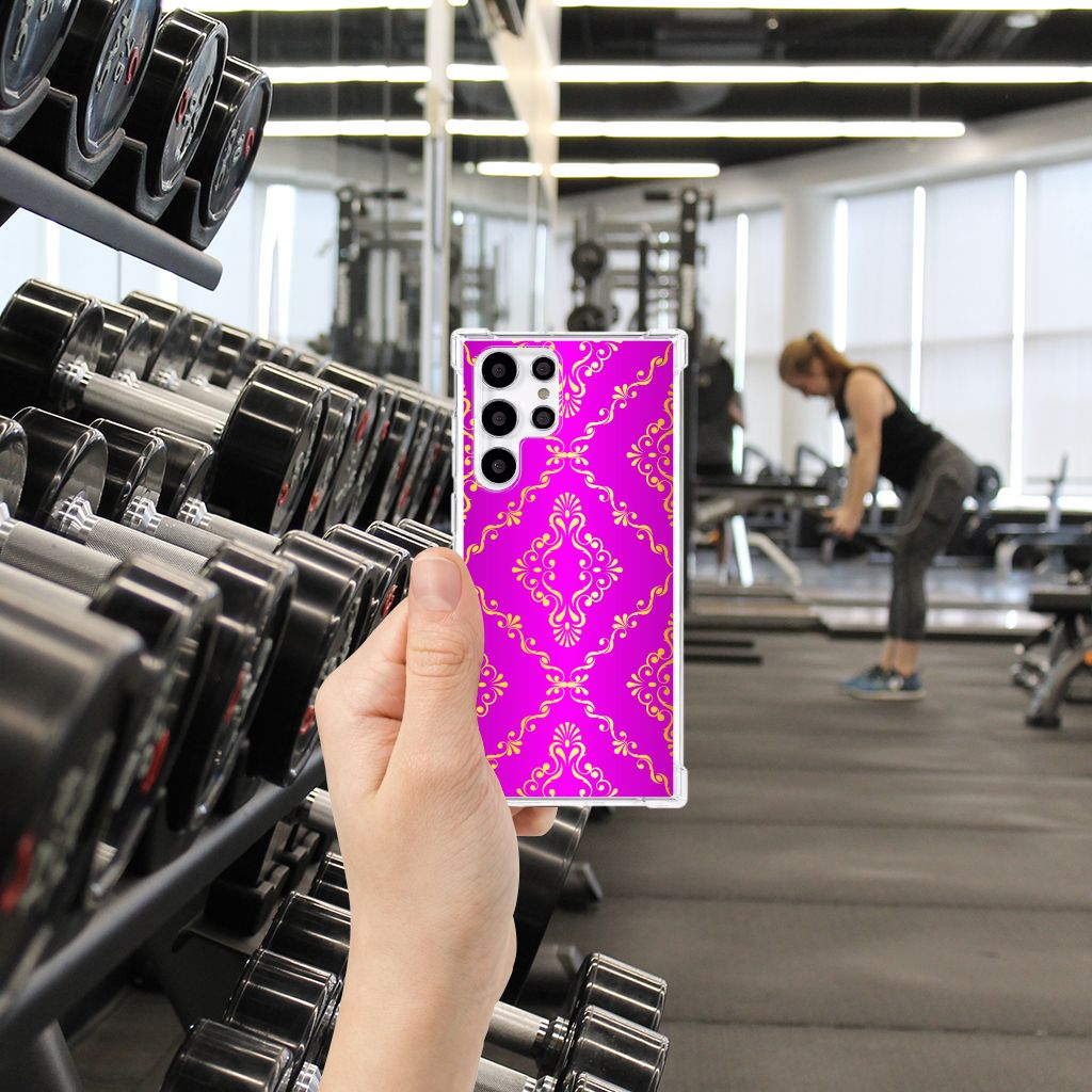 Anti Shock Case Samsung Galaxy S22 Ultra Barok Roze B2C Telecom