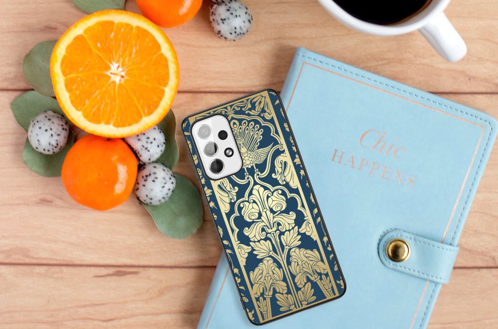 Samsung Galaxy A73 Bloemen Hoesje Beige Flowers B2C Telecom