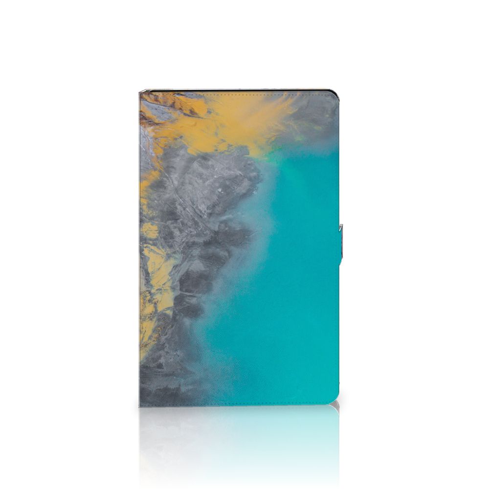 Lenovo Tab P11 Gen 2 Leuk Tablet hoesje  Marble Blue Gold