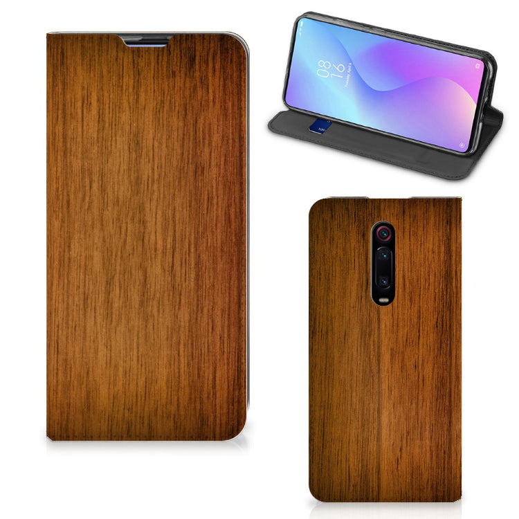 Xiaomi Mi 9T Pro Book Wallet Case Donker Hout