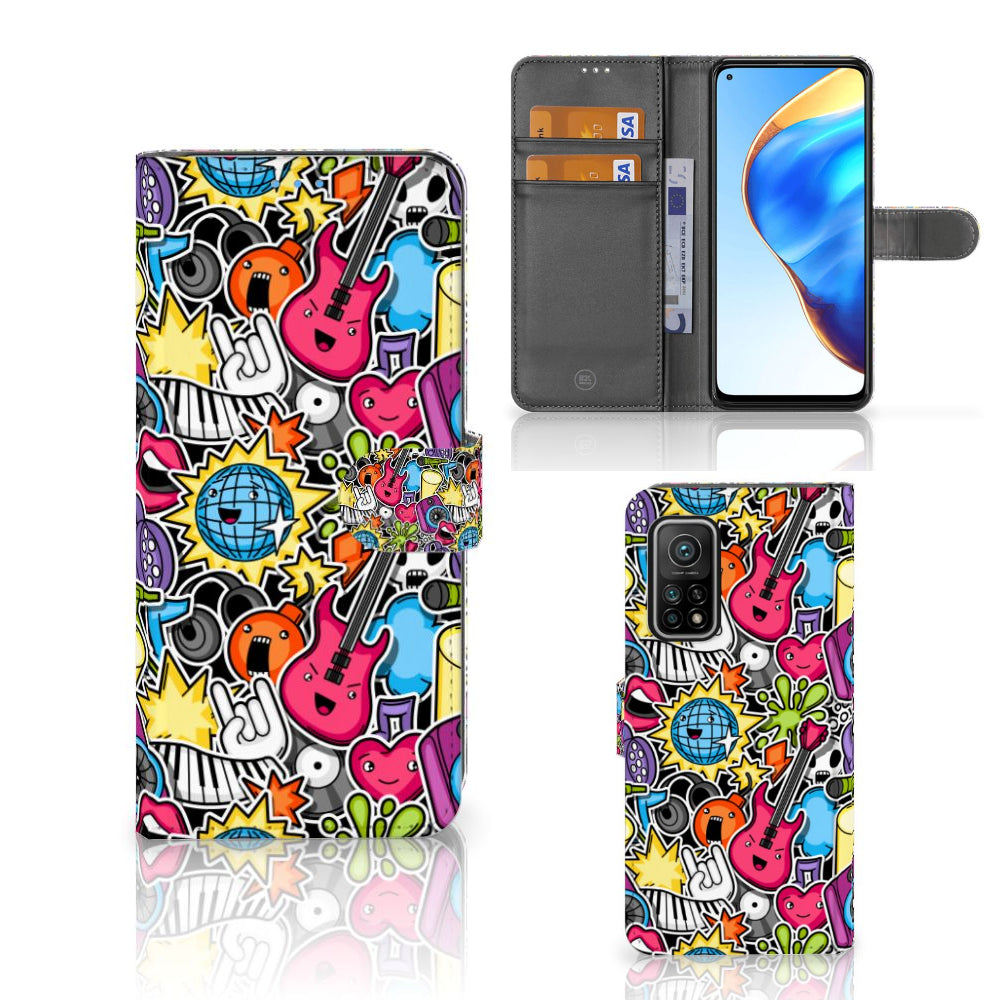 Xiaomi Mi 10T Pro | Mi 10T Wallet Case met Pasjes Punk Rock