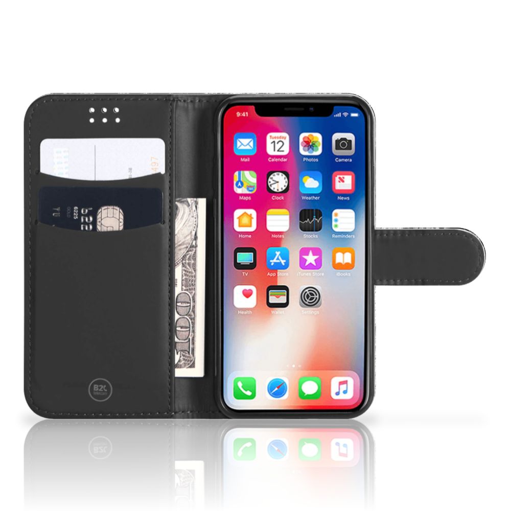 Book Style Case Apple iPhone X | Xs Boomschors Grijs