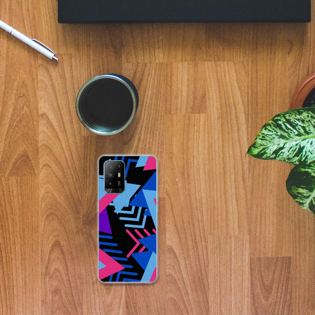 OPPO A94 5G | Reno5 Z TPU Hoesje Funky Triangle