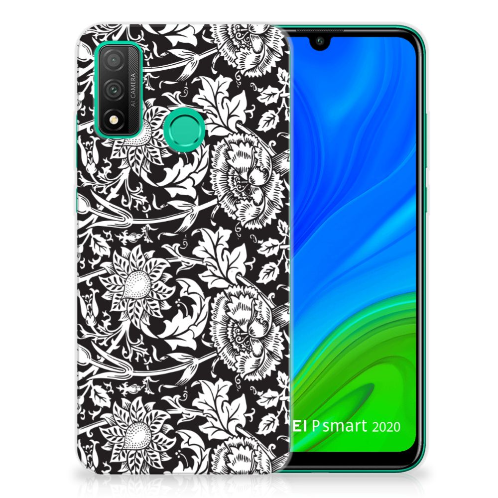 Huawei P Smart 2020 TPU Case Black Flowers