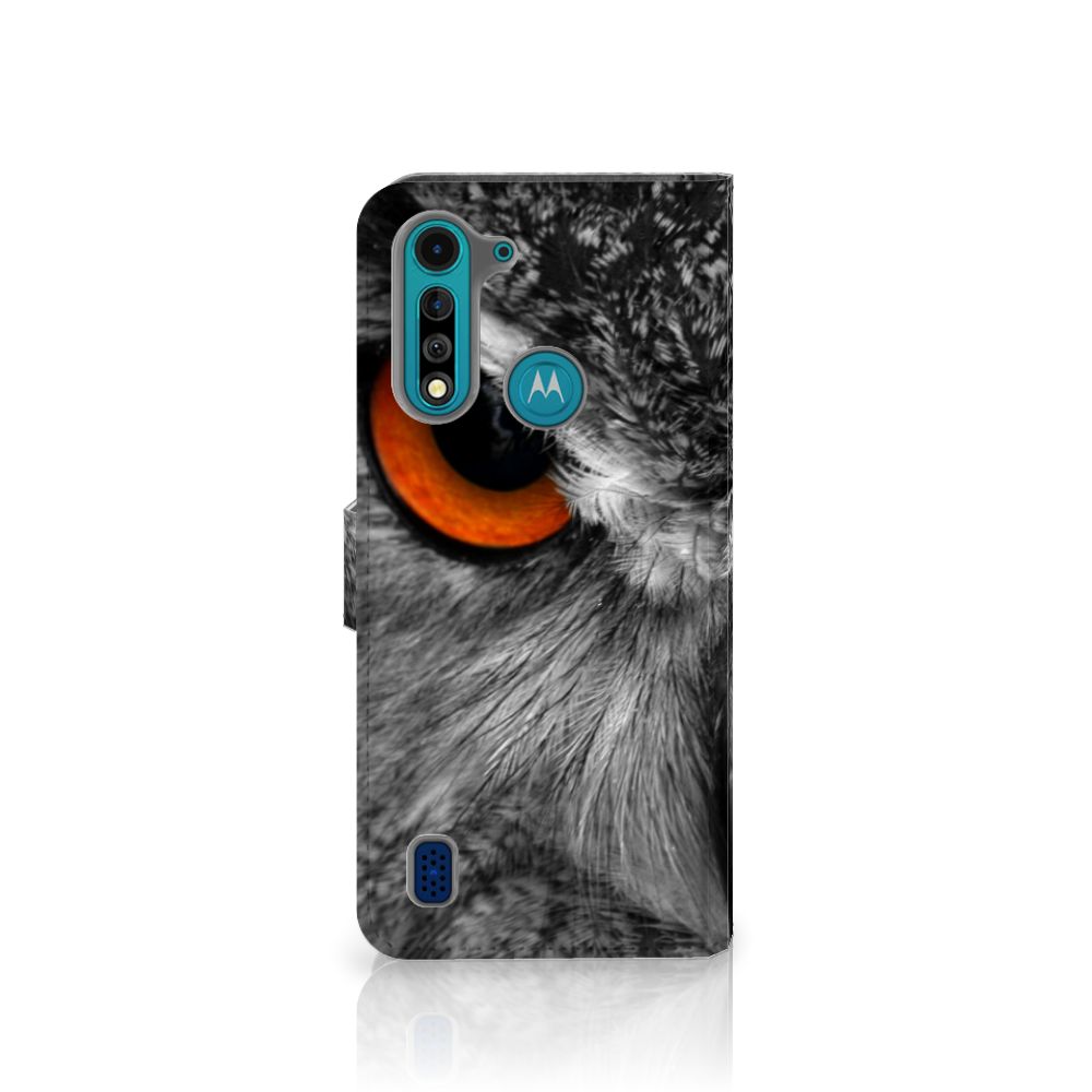 Motorola G8 Power Lite Telefoonhoesje met Pasjes Uil
