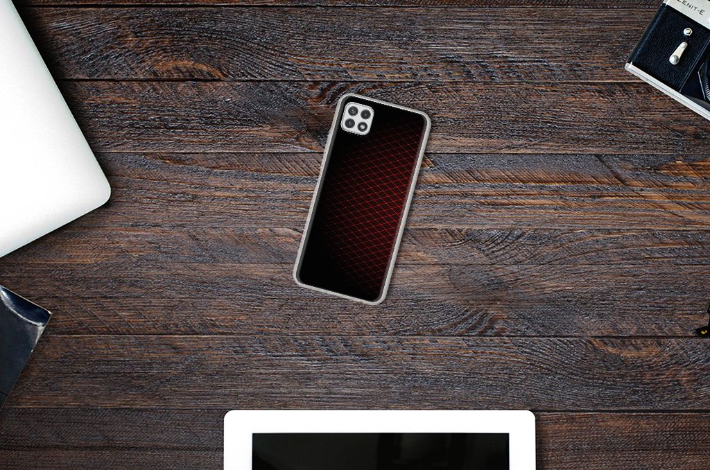 Samsung Galaxy A22 5G TPU bumper Geruit Rood B2C Telecom