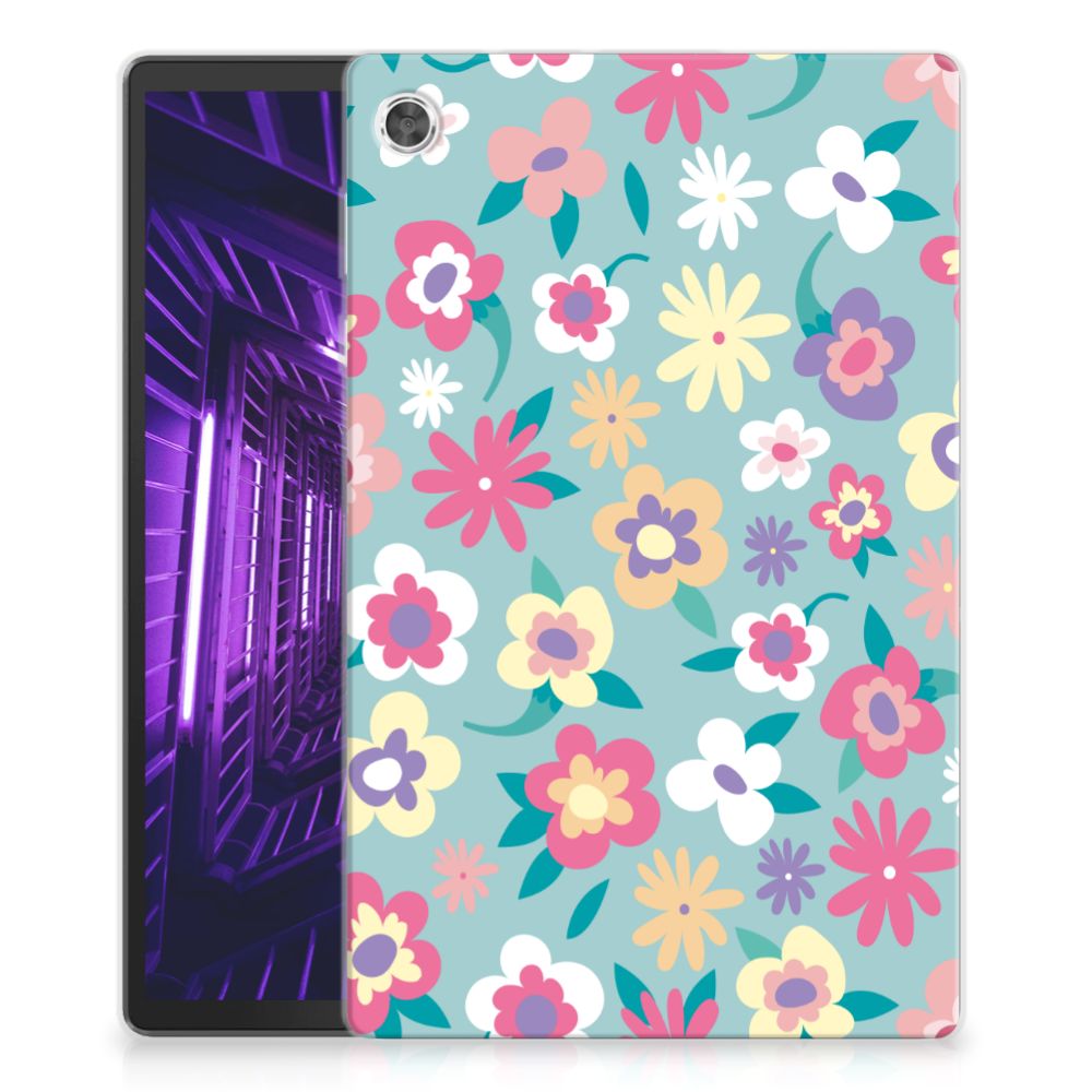 Lenovo Tab M10 Plus Siliconen Hoesje Flower Power - B2C Telecom