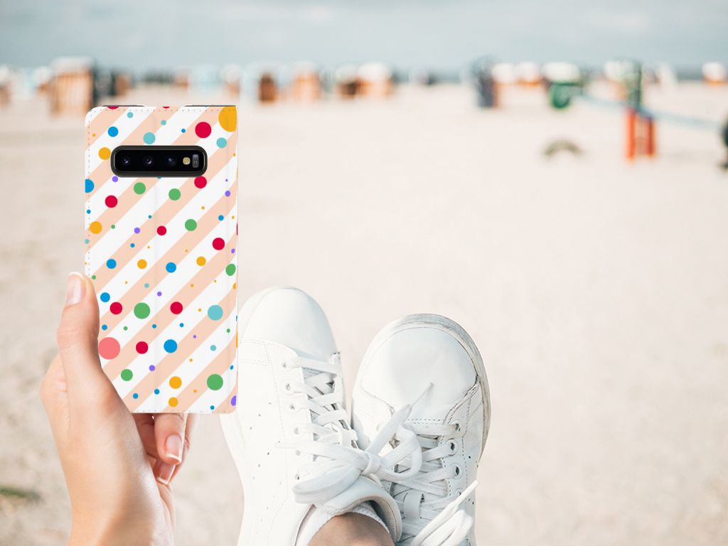 Samsung Galaxy S10 Hoesje met Magneet Dots