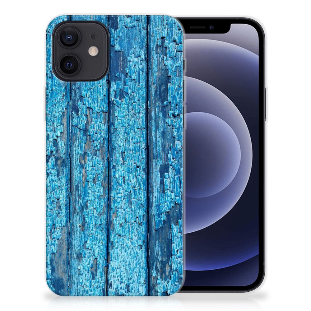 iPhone 12 | 12 Pro (6.1") Bumper Hoesje Wood Blue