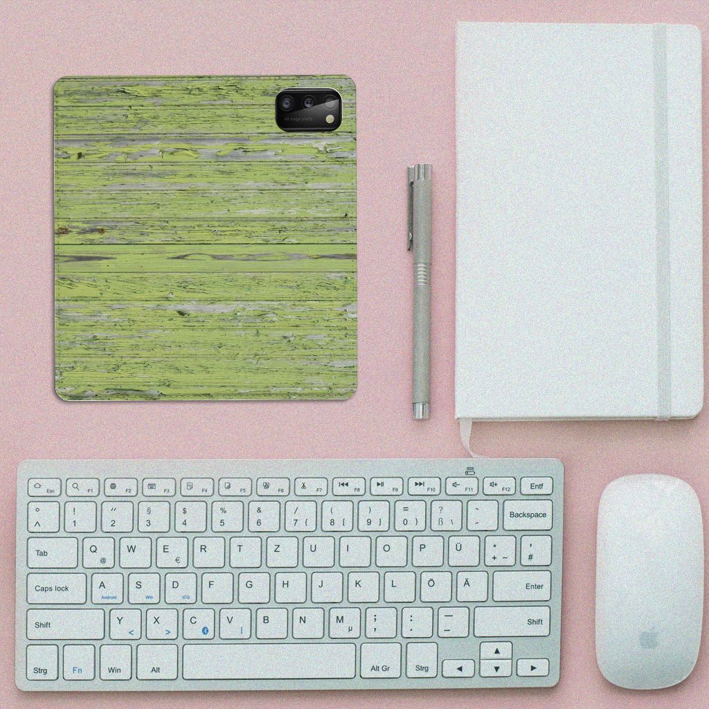 Samsung Galaxy A41 Book Wallet Case Green Wood - B2C Telecom