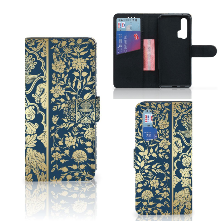 Honor 20 Pro Hoesje Beige Flowers