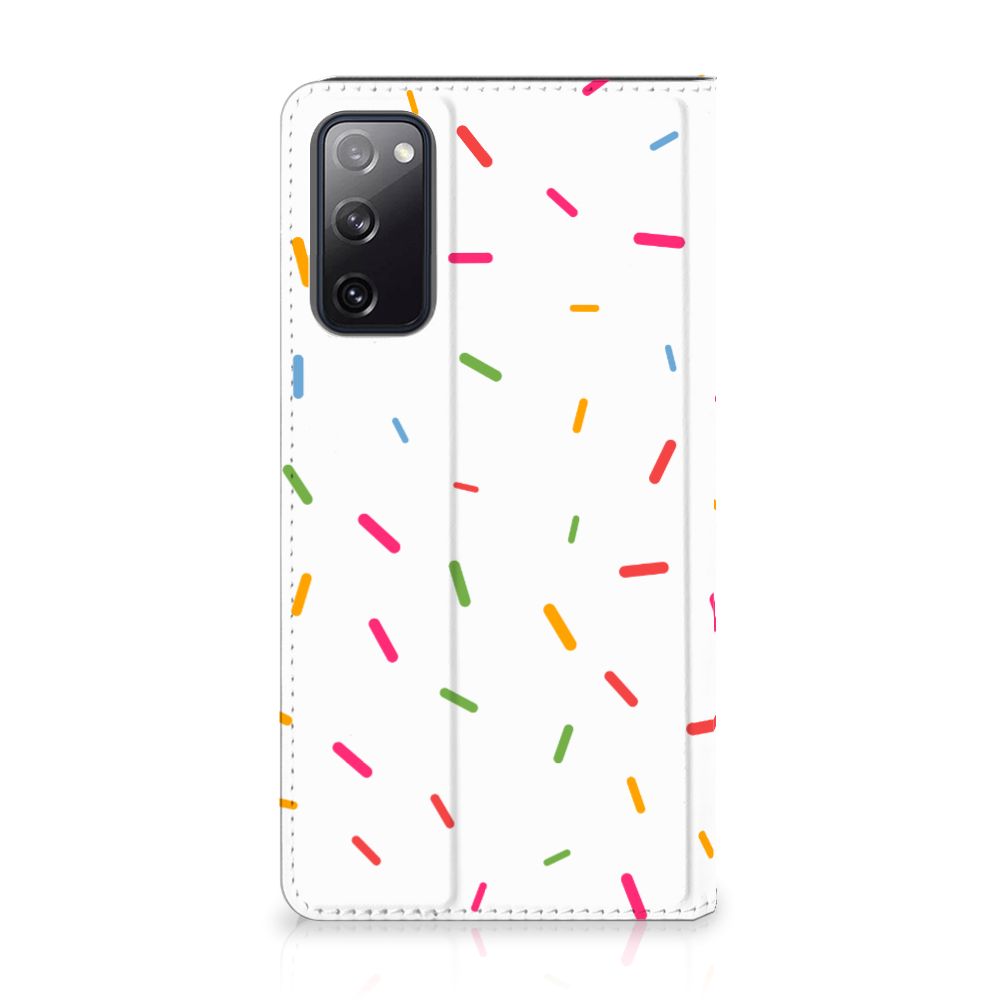 Samsung Galaxy S20 FE Flip Style Cover Donut Roze - B2C Telecom