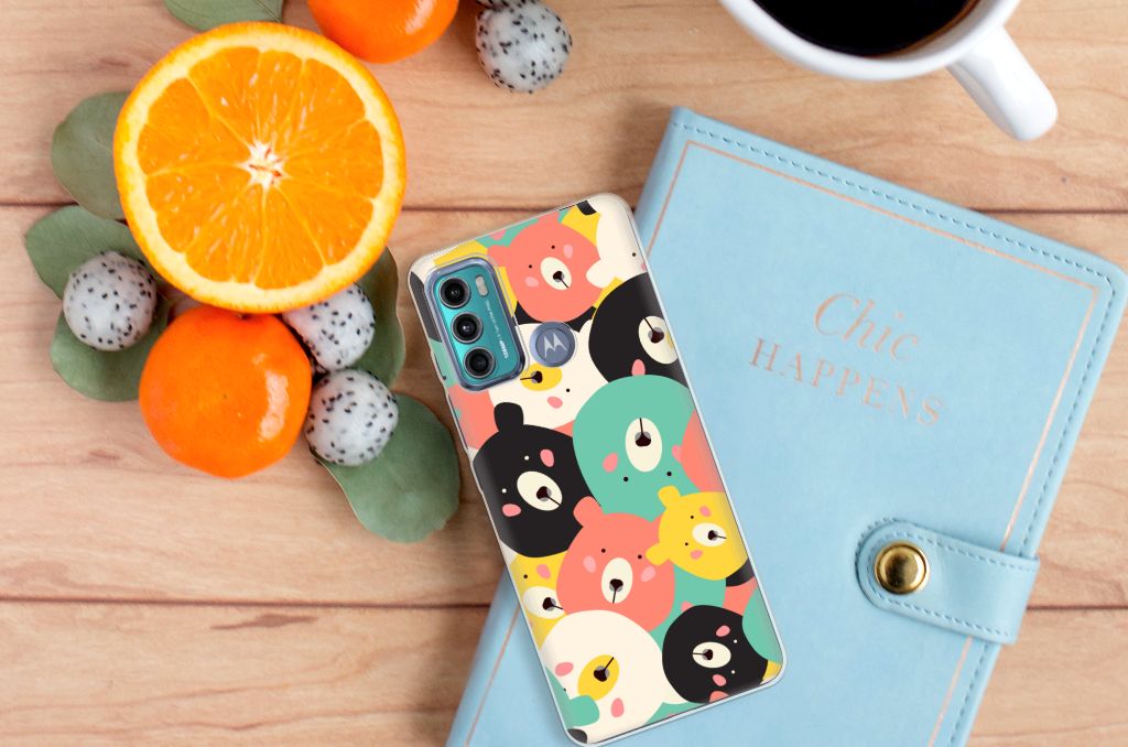 Motorola Moto G60 Telefoonhoesje met Naam Bears B2C Telecom