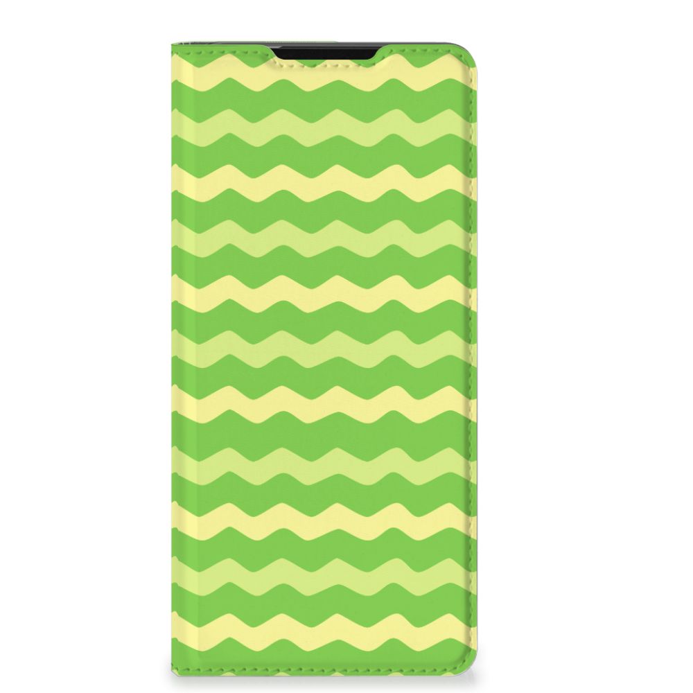 Samsung Galaxy S21 Ultra Hoesje met Magneet Waves Green - B2C Telecom