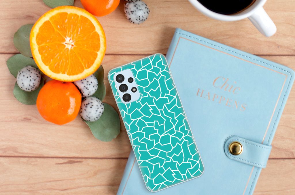 Samsung Galaxy A13 4G Hoesje maken Cracks Blue B2C Telecom