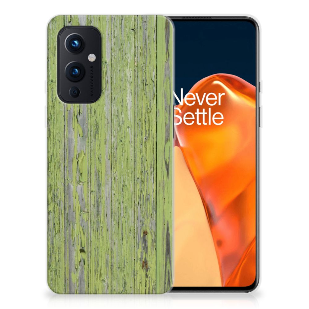 OnePlus 9 Bumper Hoesje Green Wood