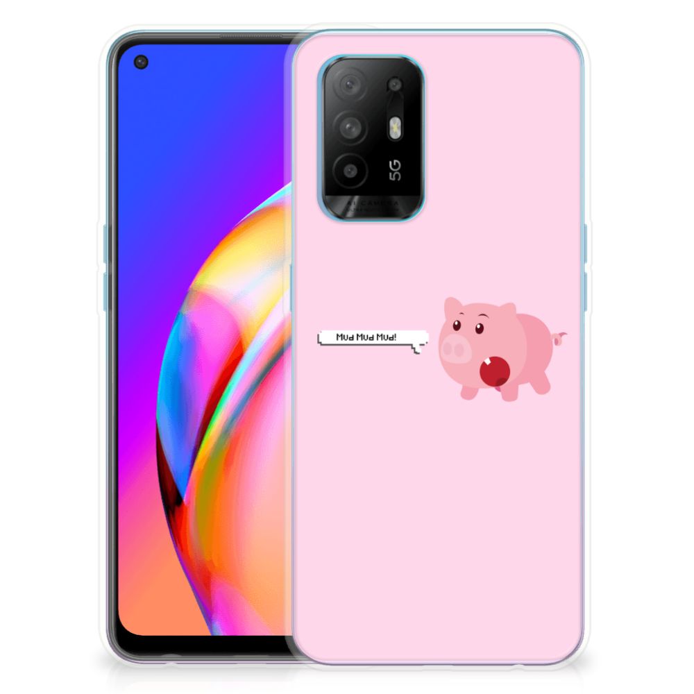 OPPO A94 5G | Reno5 Z Telefoonhoesje met Naam Pig Mud