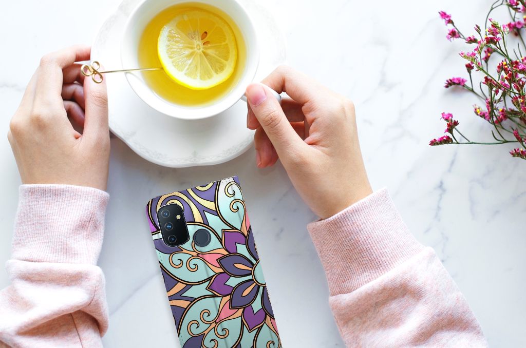 OnePlus Nord N100 Smart Cover Purple Flower - B2C Telecom