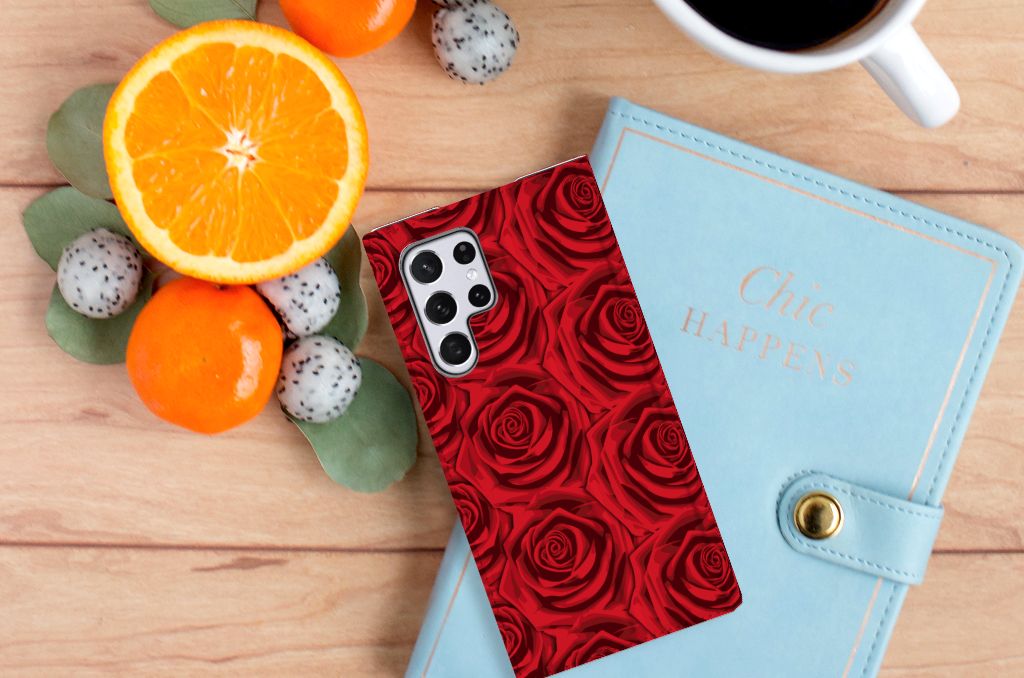Samsung Galaxy S22 Ultra Smart Cover Red Roses - B2C Telecom
