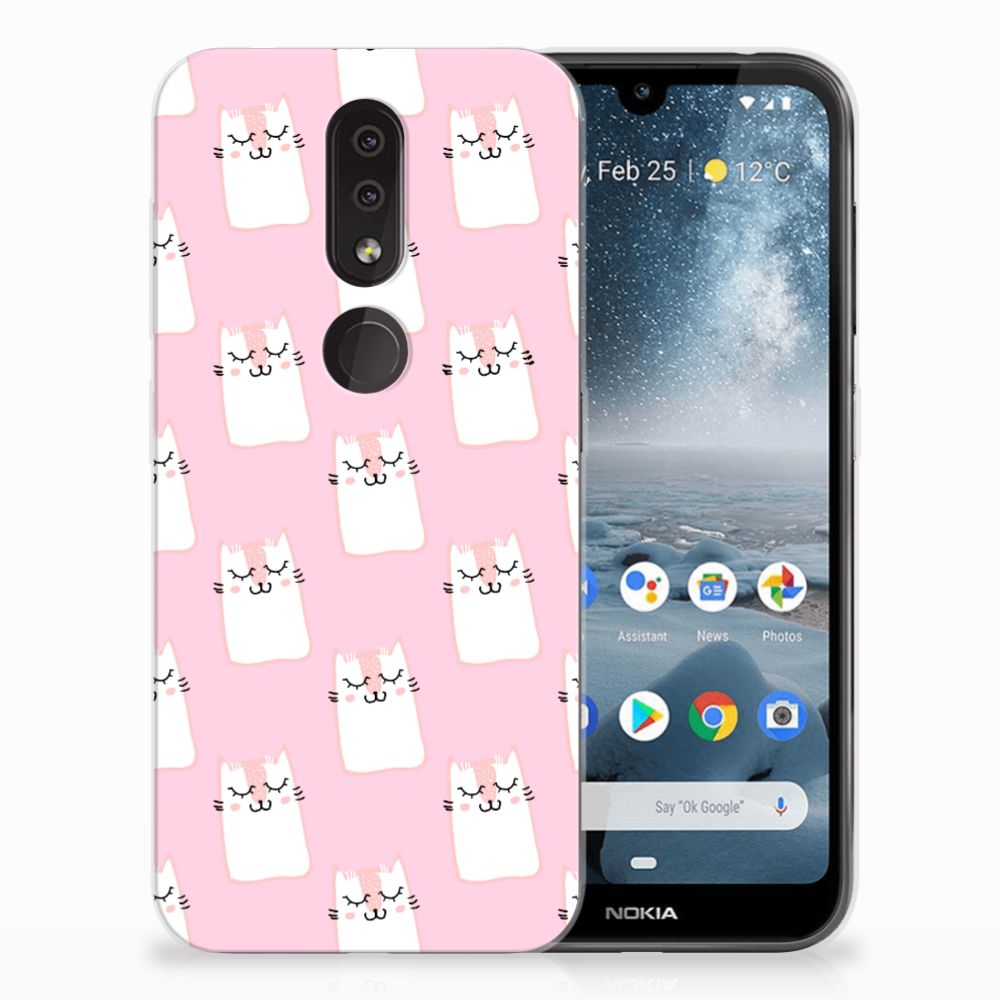 Nokia 4.2 TPU Hoesje Sleeping Cats