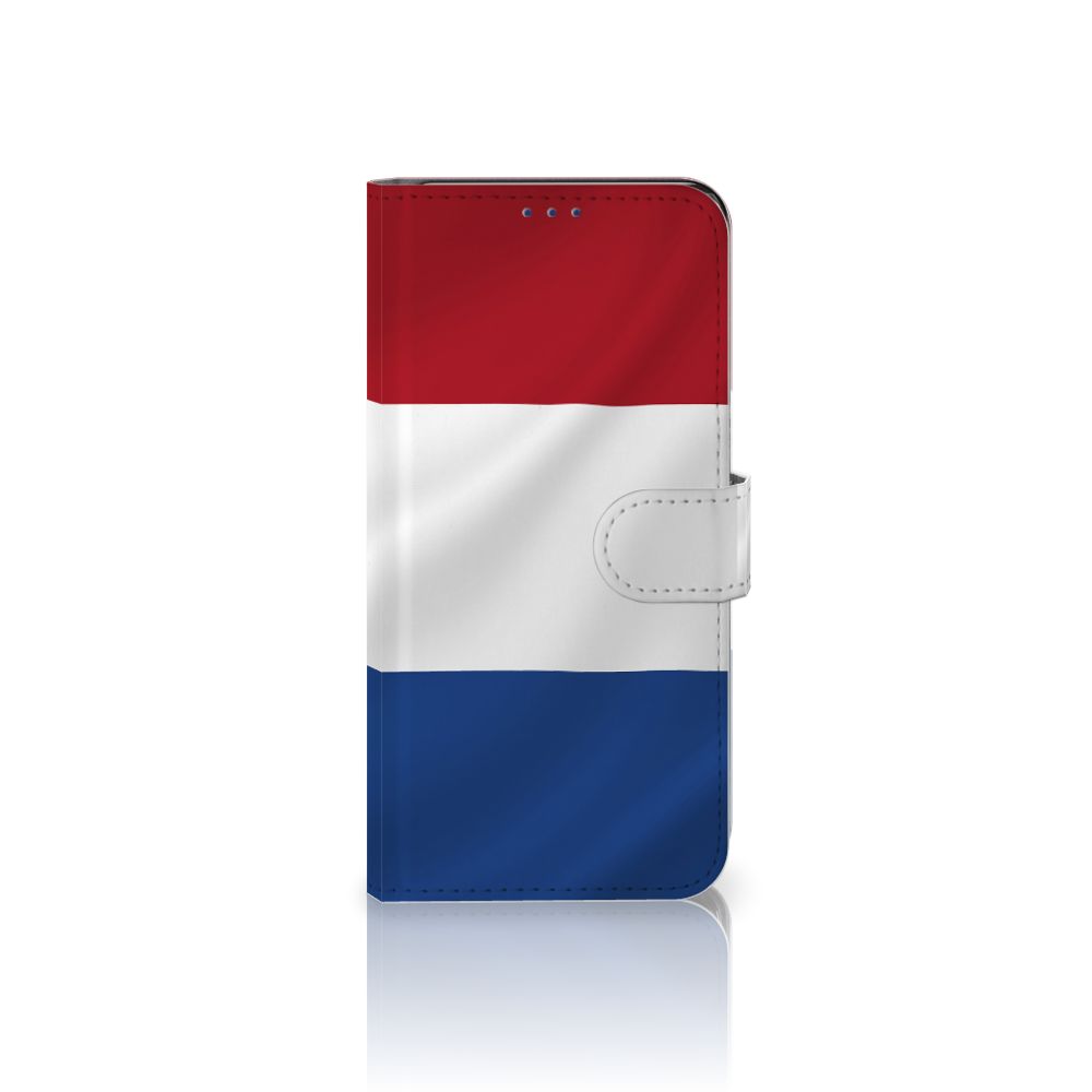 Nokia 5.4 Bookstyle Case Nederlandse Vlag met artistiek design van de Nederlandse vlag.