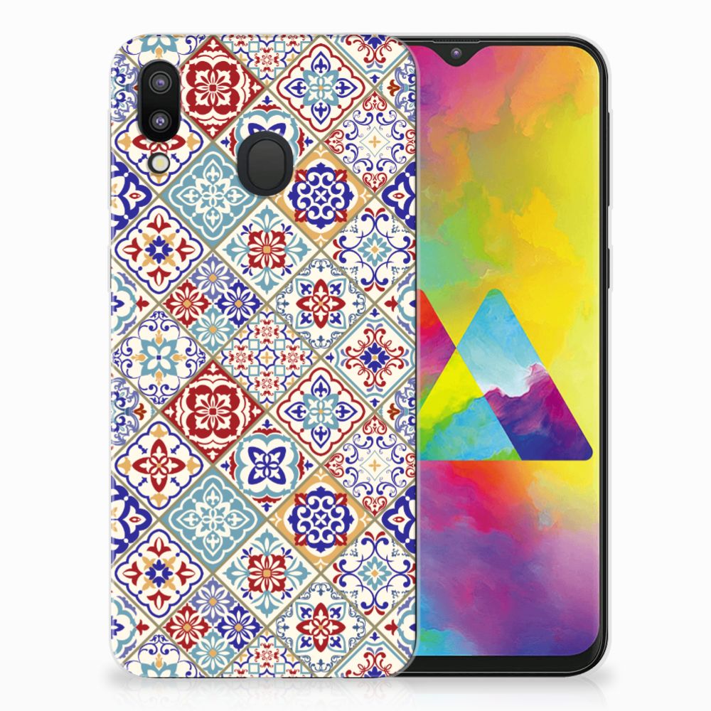 Samsung Galaxy M20 (Power) TPU Siliconen Hoesje Tiles Color