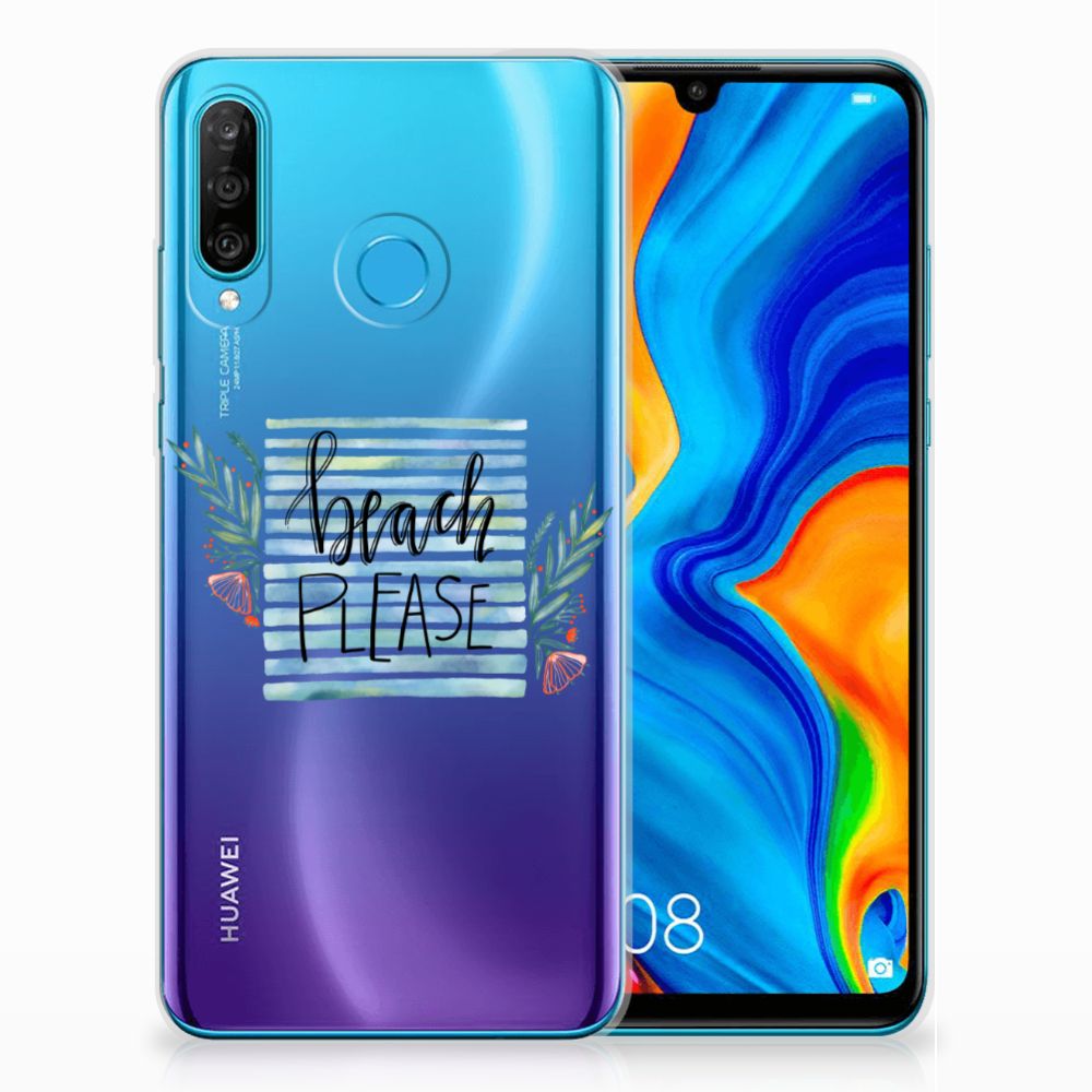 Huawei P30 Lite Telefoonhoesje met Naam Boho Beach