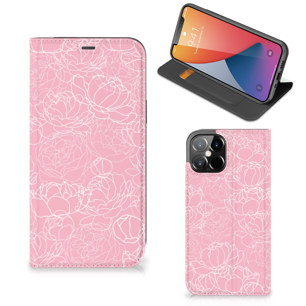 iPhone 12 Pro Max Smart Cover White Flowers - B2C Telecom