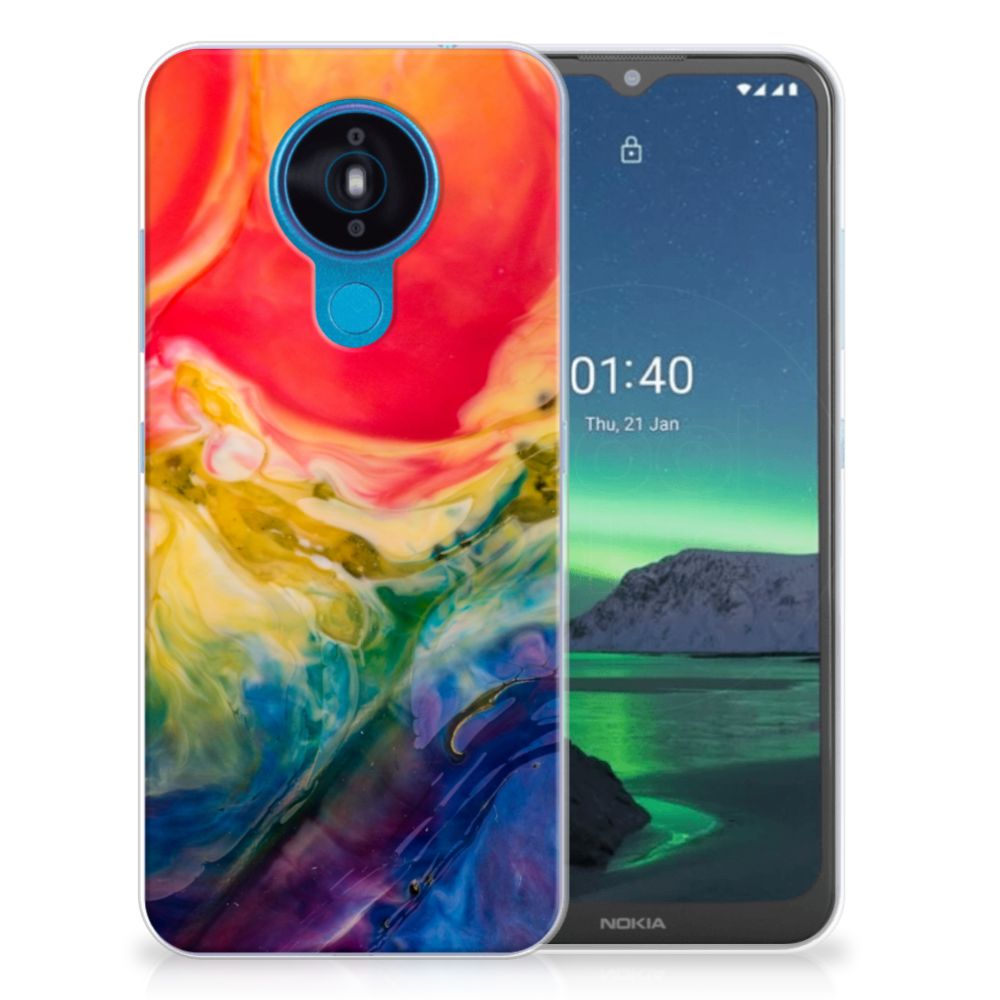 Hoesje maken Nokia 1.4 Watercolor Dark