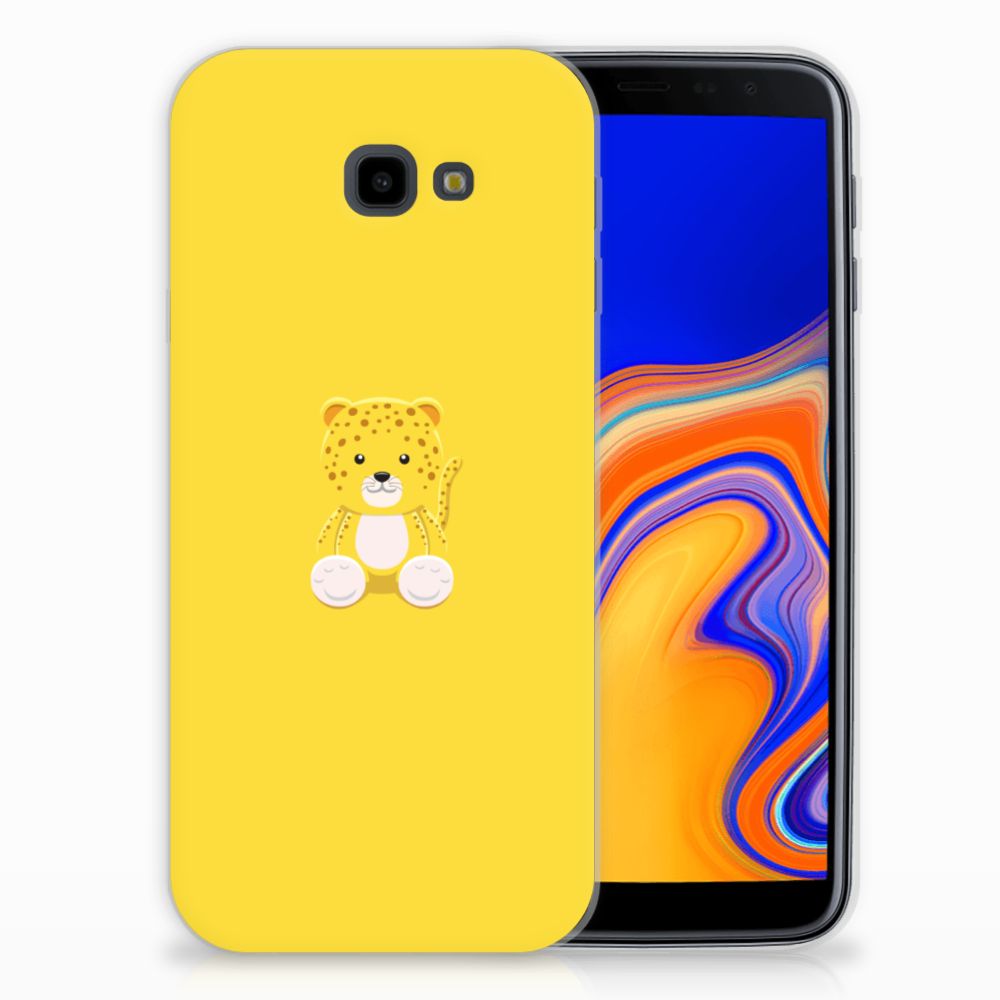 Samsung Galaxy J4 Plus (2018) Telefoonhoesje met Naam Baby Leopard