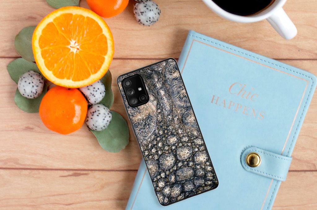 Samsung Galaxy A71 Dierenprint Telefoonhoesje Krokodillenprint B2C Telecom