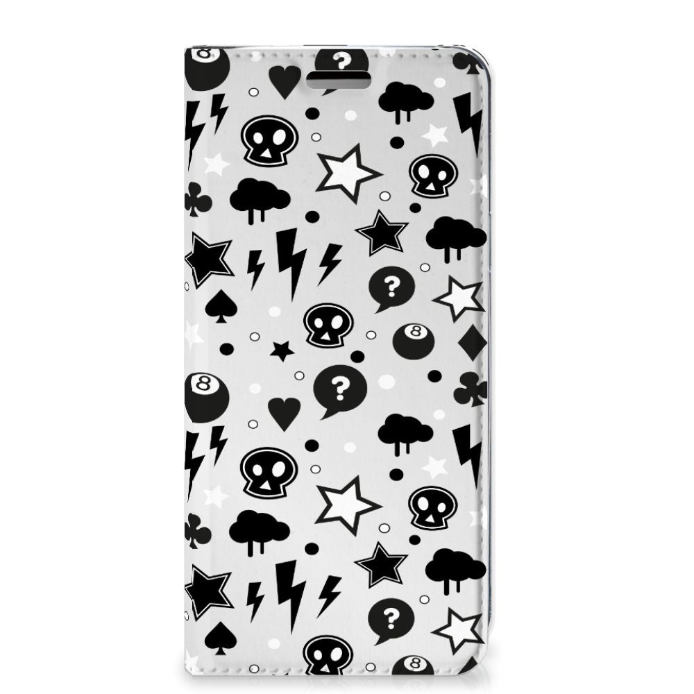 Mobiel BookCase Samsung Galaxy S9 Silver Punk