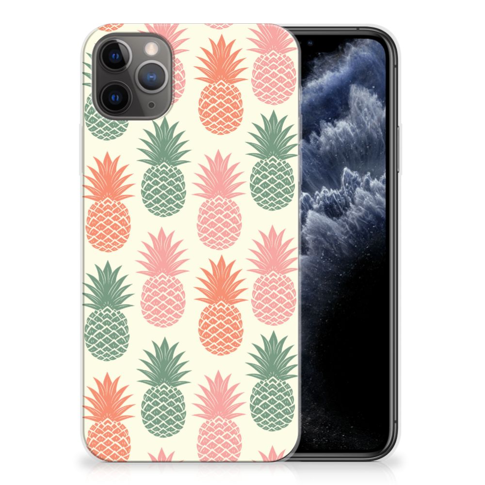 Apple iPhone 11 Pro Max Siliconen Case Ananas