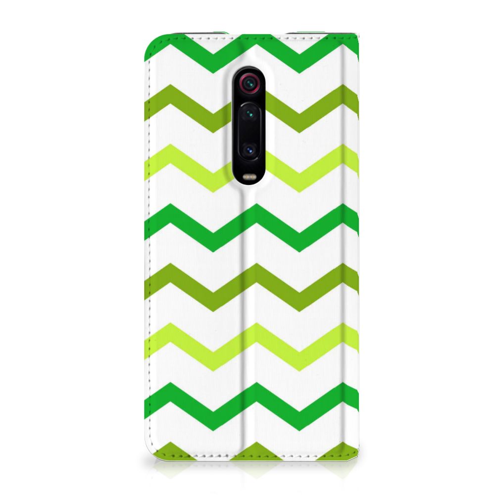 Xiaomi Redmi K20 Pro Hoesje met Magneet Zigzag Groen - B2C Telecom
