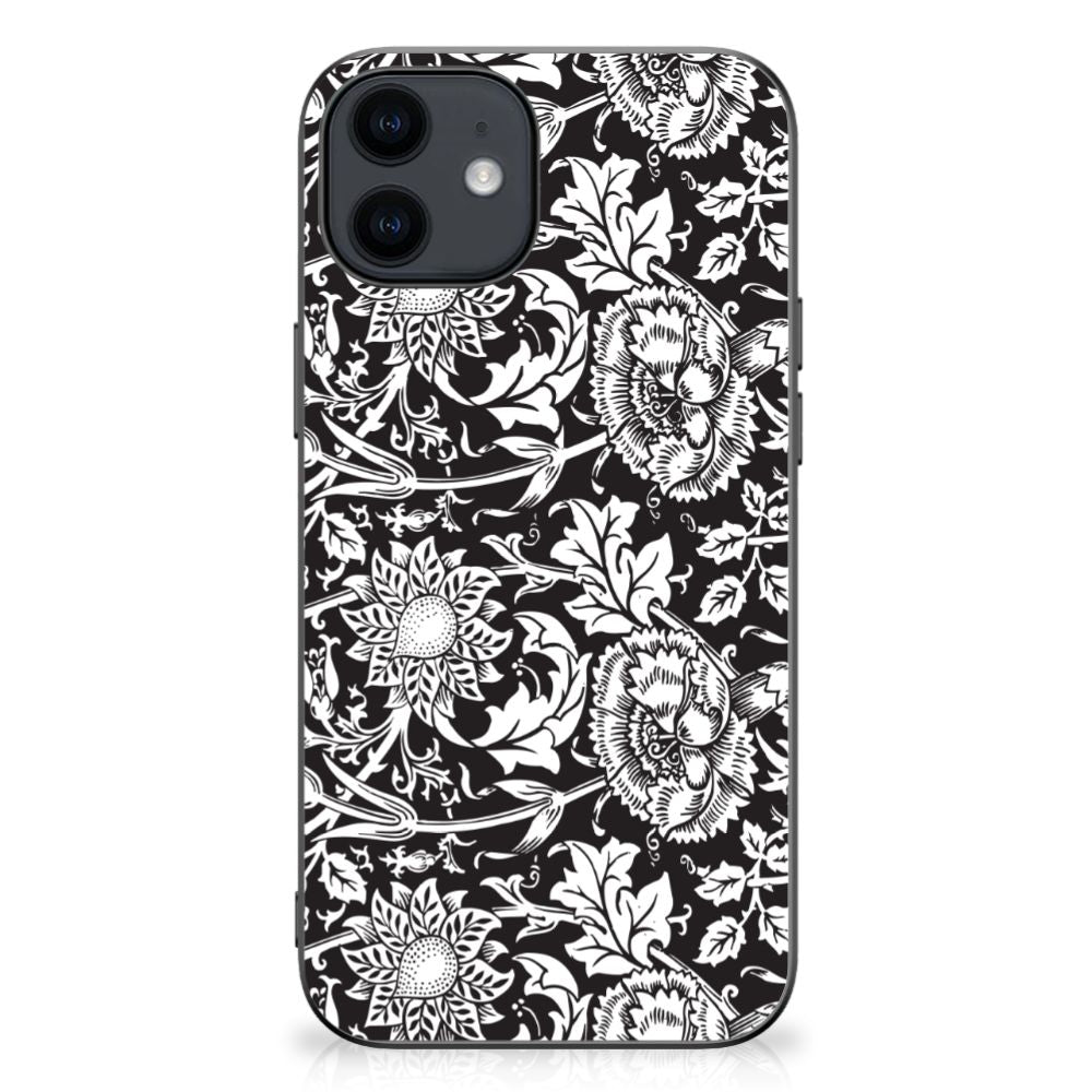 iPhone 12 Pro | 12 (6.1") Skin Case Black Flowers