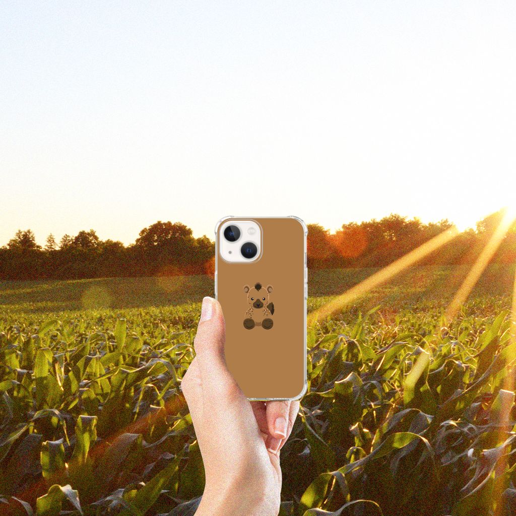 iPhone 13 mini Stevig Bumper Hoesje Baby Hyena - B2C Telecom