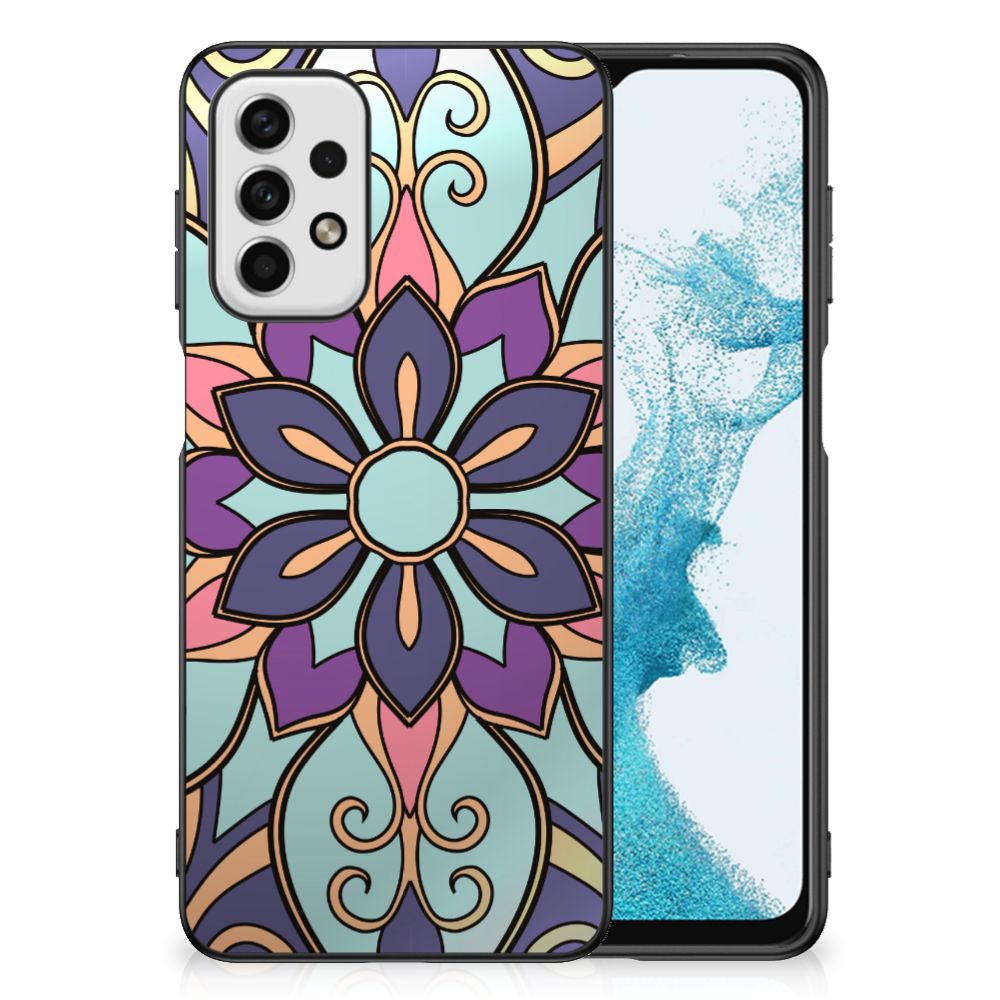 Samsung Galaxy A23 Bloemen Hoesje Purple Flower B2C Telecom
