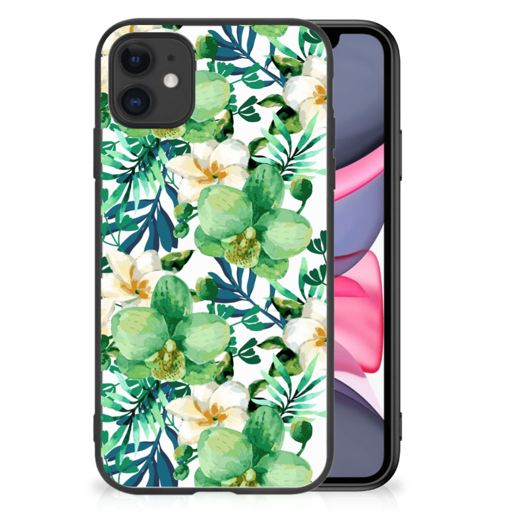 iPhone 11 Bloemen Hoesje Orchidee Groen